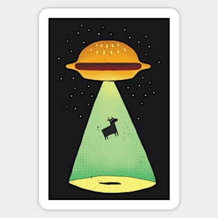 Burger Abduction Sticker